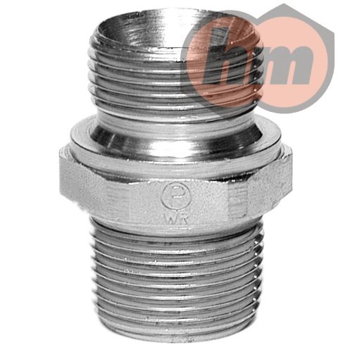 PARKER (10-12F3MK4S) BSPP 60° Kúpos menetes adapter, BSPT külső menettel 