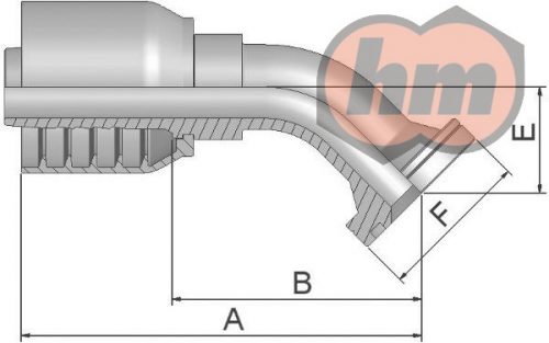 SFS 45° 6000 psi, 1.1/4", 53,98mm, DN25