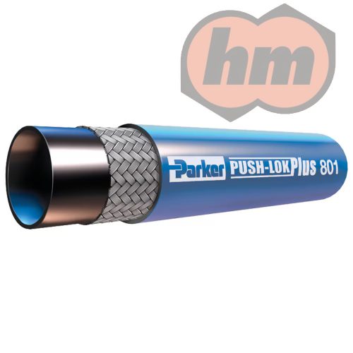 PARKER (801PLUS-10-BLU-RL) 801PLUS Push-Lok tömlő, papírdobra tekert egész tekercsben, kék