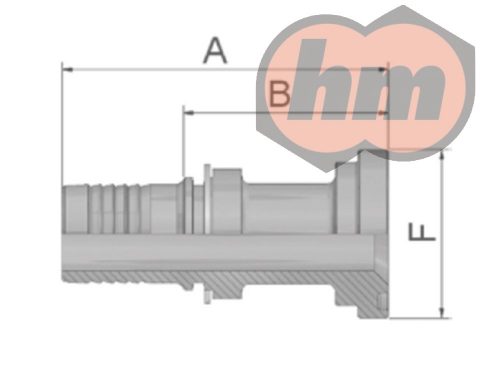 Parker fitting SAE 61 kód - egyenes